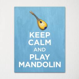 Keep Calm & Play Mandolin - Fine Art Print Choice Of Color Purchase 3 Receive 1 Free Custom Prints Available - thumbnail 1