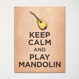 Keep Calm & Play Mandolin - Fine Art Print Choice Of Color Purchase 3 Receive 1 Free Custom Prints Available - thumbnail 3