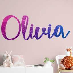Girls Name Personalized Wall Sticker Decal Lettering Glitter Monogram Art Or47 - thumbnail 3