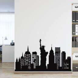 Nyc Skyline Vinyl Wall Decal Statue Of Liberty Silhouette ??126 - thumbnail 4