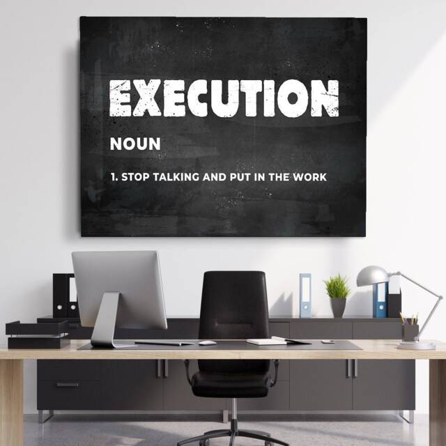 Execution - Canvas Art, Printable Wall Large Inspirational Living Room Art Prints, Framed Prints - image 1
