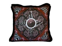 Victoria Pillow - Burgundy/Black - thumbnail 1