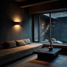 Sculptural Ceramic Wall Light, Hardwired/Plug-In, Soft Up Down Architectural Glow - Naaya Bean - thumbnail 3