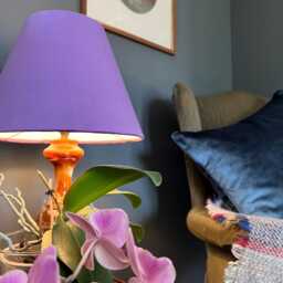Purple Velvet Empire Lampshade, Berry Coolie Shade - thumbnail 2