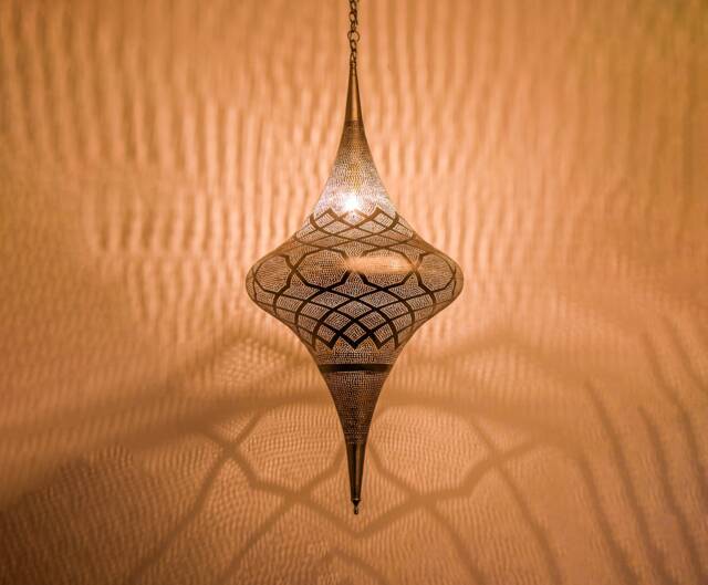Handmade Moroccan Brass Pendant Lamp, Unique Home Decor Chandelier Fixture, Elegant Morocco Lighting, Ceiling Lamp - image 1