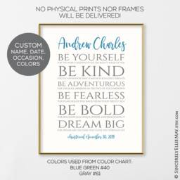 First Communion Boy Gift, Personalized Christening, Baptism, Dedication Typography Wall Art - Inspirational Gifts You Print 40448 - thumbnail 2