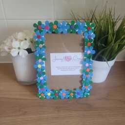 Colourful Felt Flower Photo Frame 4 X 6 Inches - thumbnail 2