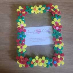 Colourful Felt Flower Photo Frame 4 X 6 Inches - thumbnail 4