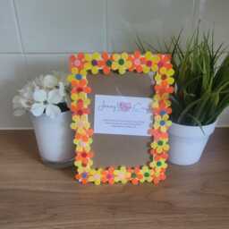 Colourful Felt Flower Photo Frame 4 X 6 Inches - thumbnail 3