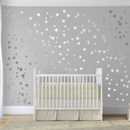 Gold Polka Dot Wall Stickers Stick On Wall Art Vinyl Decal Circles Set For Baby Nursery Bydecalisland-Sd 092 - thumbnail 2