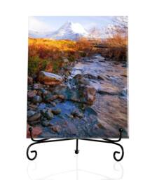 Isle Of Skye Mountain Scene Ceramic Art Tile, Scotland Landscape