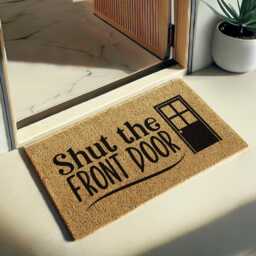 Shut The Front Door - A Playfully Bold Doormat With A Cheeky Twist Adds Humor & Sass To Any Porch, Entryway, Or Mudroom - thumbnail 2