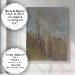 Delicate Birch Trees Woodland Spring Landscape Painting Canvas Wall Art Print Decor Picture Ready To Hang - thumbnail 3