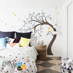 White Wall Tree Decals - Large White For Art On Decor Nt009 - thumbnail 2