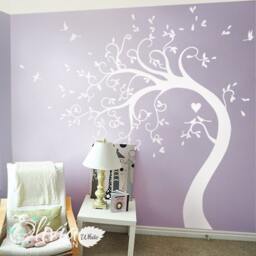 White Wall Tree Decals - Large White For Art On Decor Nt009 - thumbnail 1