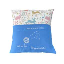 Handmade Bunny Reading Cushion Gift Set With Book & Toy - Nursery Bedtime Story Pillow - thumbnail 3
