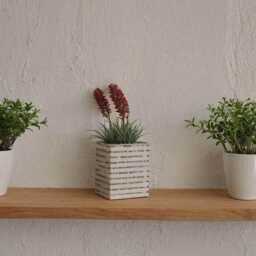 Floating Wall Shelf Made Of Wild Oak - Timeless Design With Integrated Bracket. Perfect For Pictures, Plants & Books - thumbnail 3