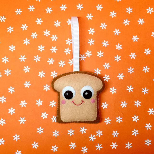 Toast Ornament - Christmas Tree Ornaments Food Decoration Gift 2025 Foodie