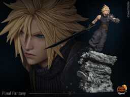 Cloud Strife - Final Fantasy 7 3D Printed Figure 110 Scale - thumbnail 1