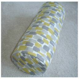 Mustard Yellow Ochre & Grey 6x16 Cylinder Bolster Pillow Cover Neck Roll Round Scatter Cushion Sham Case 16x6 Mosaic