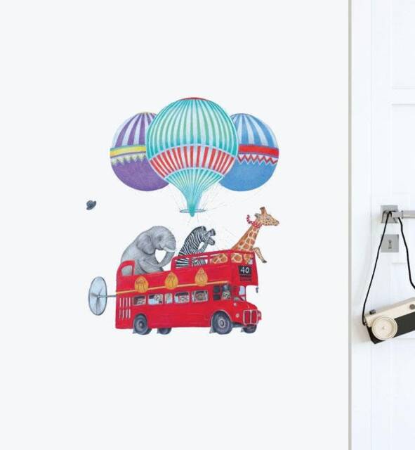Animal Sight Seeing Wall Sticker Decal - Kids Stickers, Animals Childrens Decals, Art, Room, Girl, Boy