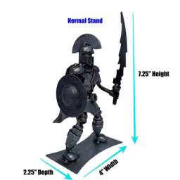 Spartan Warrior Ancient Greece. 7 Inches High. 100% Handmade. Greek Warriors Are Made Out Of Scrap Metal - thumbnail 2