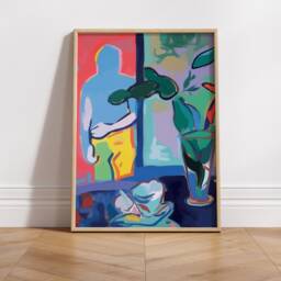Unique Abstract Portrait Poster - Henri Matisse Inspired Art - thumbnail 3