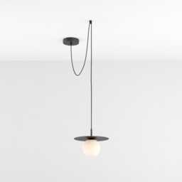 Zoe Ceiling Pendant Hanging Light Black Kitchen Island Fixture Disc Lamp Shade - thumbnail 3