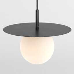 Zoe Ceiling Pendant Hanging Light Black Kitchen Island Fixture Disc Lamp Shade - thumbnail 2