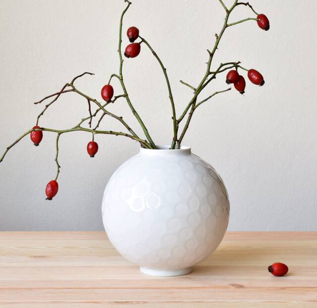 Bulbous Vase, White Porcelain Vase Handmade, Vase For Flowers, Wedding Vases, Round Porcelain Handmade - image 1