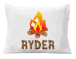 Personalized Campfire Pillowcase - S'mores Camping Theme, Standard Size - thumbnail 1