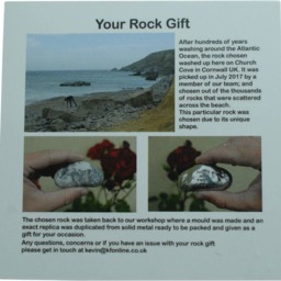 8Th Anniversary Gift For Husband - You Are My Rock Solid Metal Keepsake Bronze Idea Handmade UK - thumbnail 2