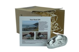 8Th Anniversary Gift For Husband - You Are My Rock Solid Metal Keepsake Bronze Idea Handmade UK - thumbnail 1