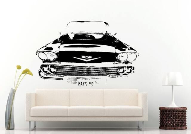 Classic Old School Antique American Muscle Sports Racing Fast Car Automobile Vehicle Wall Decal Vinyl Sticker Mural Room Decor L694 - image 1