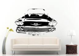 Classic Old School Antique American Muscle Sports Racing Fast Car Automobile Vehicle Wall Decal Vinyl Sticker Mural Room Decor L694 - thumbnail 1