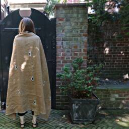 Sienna Brown Linen Throw/Light White Black Camel Tobacco Block Printed Sheets Blanket Table Cloth Curtain Bedding Wall Hanging - thumbnail 3