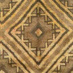 5.8x9.8 Ft, Muted Gold Rug 5x9, Antique Look Area Rug, Handmade Yellow Wool Afghan Soft Rare Geometric Living Room - thumbnail 3