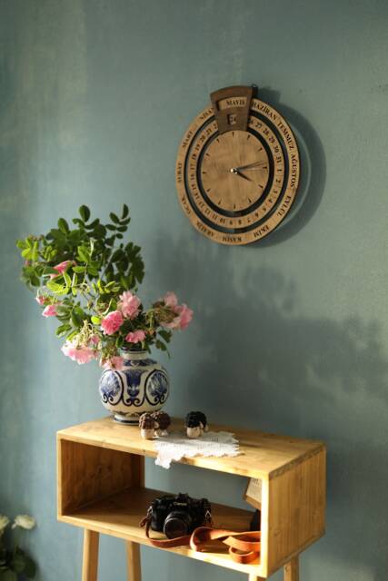Mother's Day Gift Wall Clock - Rustic Wooden Calendar Timepiece, Functional Art For Home Decor, Unique Housewarming - image 1