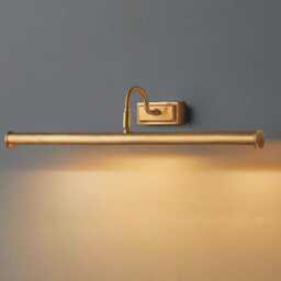 Solid Brass Picture Light - Antique Gold Wall Mount Art Lamp Fixture - thumbnail 3