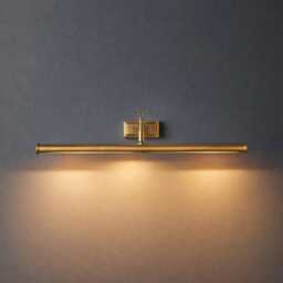 Solid Brass Picture Light - Antique Gold Wall Mount Art Lamp Fixture - thumbnail 1