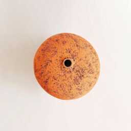 Sculptural Textured Ceramic Oval Vase Stoneware Art Object Japandi Hand-Built in Barcelona - thumbnail 2