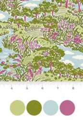 Moss Green Toile Liberty London Fitted Crib Sheet Mini Changing Pad Cover - Handmade Nursery Bedding Baby Shower Gift Woven Cotton - thumbnail 2