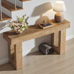 160cm Long Console Table Modern Farmhouse Wooden Sofa Table For Entryway & Behind Couch - thumbnail 2