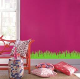"Large Wall Grass Border Trim Baby Nursery Decal 1147 - 12"" Tall X 86"