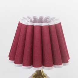 Handmade Wine Red Fabric Room Decoration Lamp For Home Gift-132# - thumbnail 4