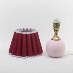 Handmade Wine Red Fabric Room Decoration Lamp For Home Gift-132# - thumbnail 2