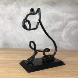 Bulldog Line Art Sculpture - Minimalist Dog Shelf Decor - thumbnail 2