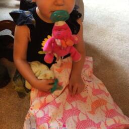 "Adorable Pink Zebra Mini Baby Blanket ""Tiki Lil" - thumbnail 4