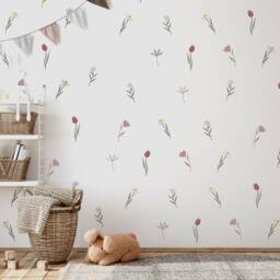 Wall Stickers - 20 Watercolour Flower Wall Decals For Nursery D??cor Botanical Girls Room Stickers By Dizzy Duck - thumbnail 2