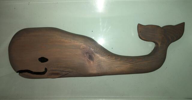 Hand Carved & Stained Whale Perfect For Your Beach House Or A Perfect Way To Bring The House - image 1